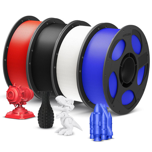 ANYCUBIC PLA Plus (PLA+), 3D Printer Filament 1.75mm Bundle, High Toughness, Dimensional Accuracy +/- 0.02mm, Print with Most FD