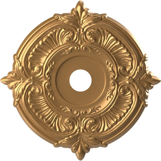 Ekena Millwork Cmp22Atbgl Attica Thermoformed Pvc Ceiling Medallion (Fits Canopies Up To 7 3/4), 22Od X 3 1/2Id X 1P, Bright Coa