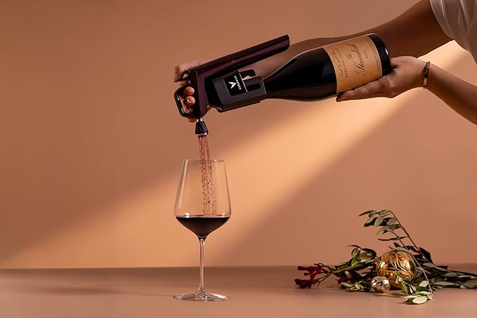 Coravin Timeless Six Plus Wine Preservation System - By-the-Glass Wine Saver - With 3 Pure Argon Gas Capsules, 6 Screw Caps & Wine Aerator - Limited Edition Hermitage Red