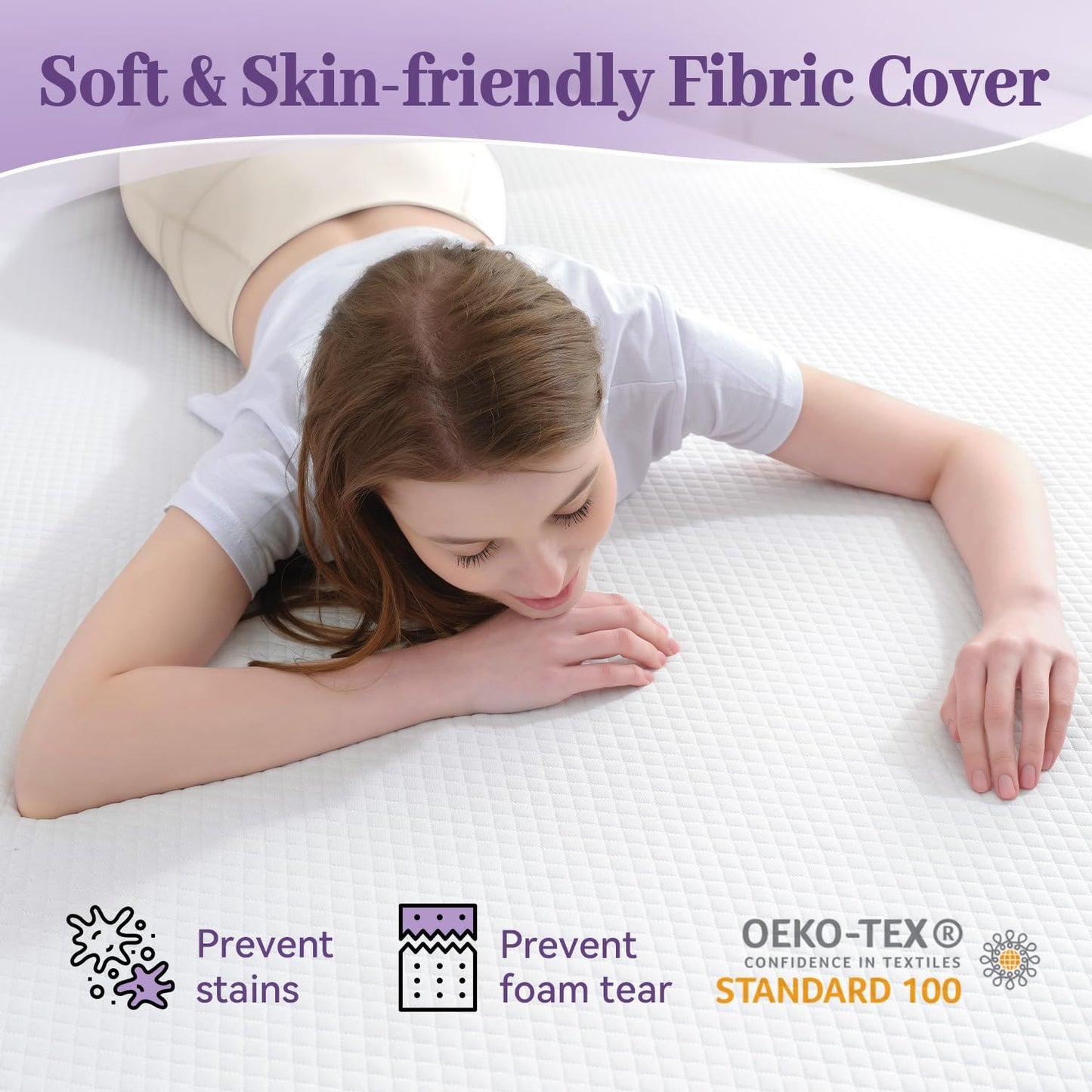 SINWEEK 2 Inch Gel Memory Foam Mattress Topper King Size, Ventilated High Density Pad for Back Pain, Bed Topper with Removable Soft Cover, CertiPUR-US Certified