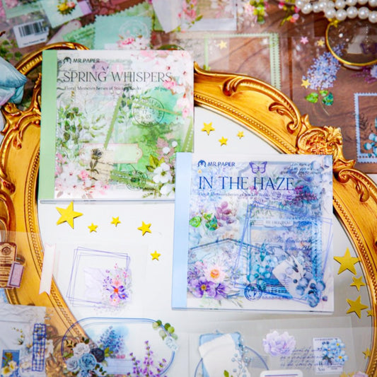 Doukado Korean Vintage Aesthetic Sticker Book, 40 Sheets 200+ Pcs Pre-Cut Decorative Stickers for DIY Kawaii Scrapbooking Journaling Handbook Decoration Laptop and Phone Case