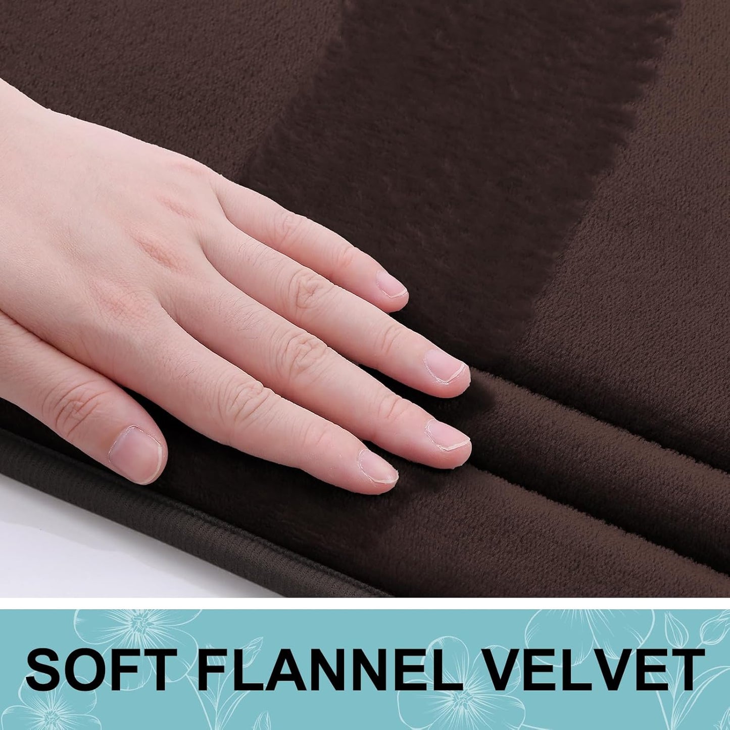 Grandaily Memory Foam Bath Mat Rug 59x24, Ultra Soft, Non-Slip and Absorbent Bathroom Rugs, Machine Wash Dry, Comfortable Bath Carpet for Bathroom Floor, Tub and Shower, Brown
