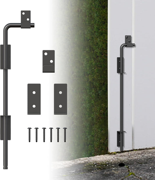 18" Heavy Duty Cane Bolt Gate Drop Rod with Upgraded Design, Square Gate Drop Rod for Wood PVC Vinyl Metal Yard Gate Latch-1 Pack