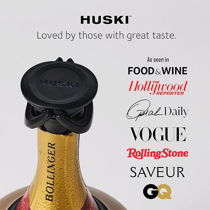 Huski BubbleLock™ Bottle Stopper | NEW | Compact & Convenient Champagne Stopper | Wine & Bar Accessories | Fits in the Huski Champagne Cooler | Wine Gifts