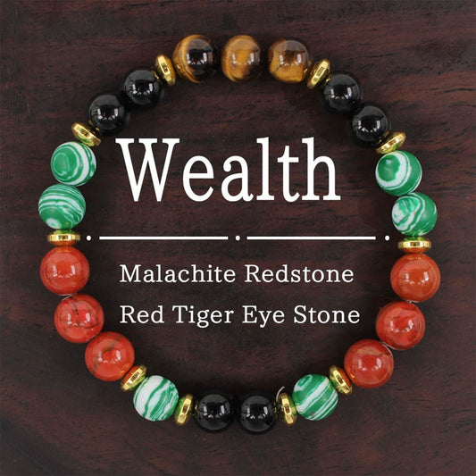 Long tiantian 3 PCS Money Bracelets Wealth Attraction for Women Green Jade Bracelet Feng Shui Bracelets Crystal Protection Jewelry Spiritual Gifts
