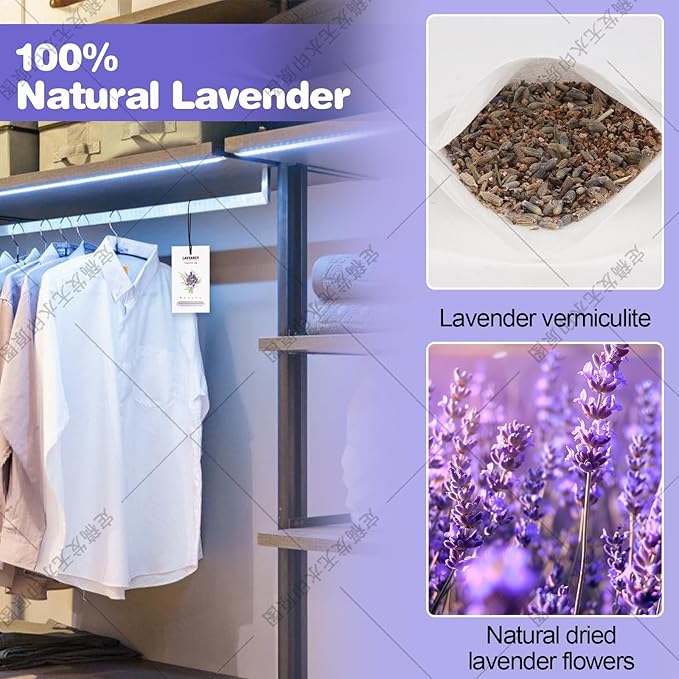 14 Packs Large Rose Scented Sachets for Closet Deodorizer Drawers, Hanging Long Lasting Potpourri Bags Home Fragrance Air Freshener
