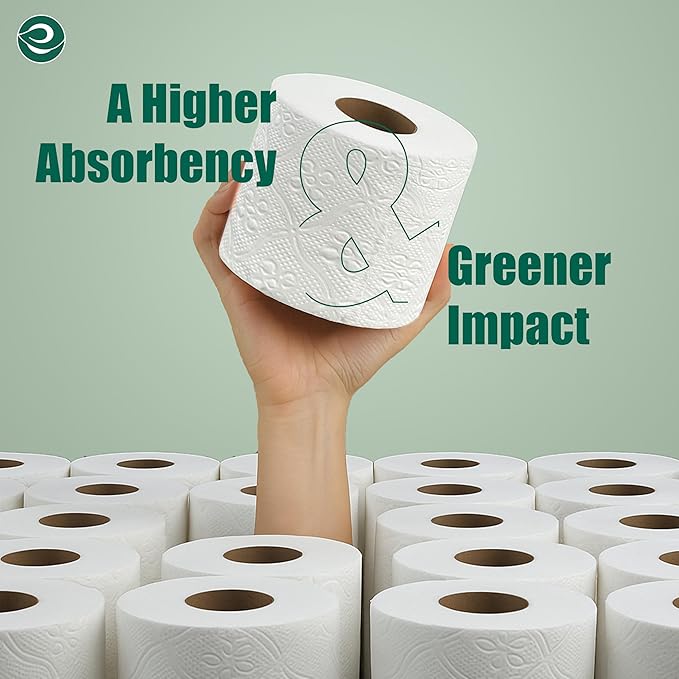 ECO SOUL Bamboo Toilet Paper 36 Mega Rolls 3 Ply, 300 Sheets per Roll | Eco-Friendly Septic Safe Organic Bath Tissues Sustainable Toilet Paper Compostable - FSC Certified