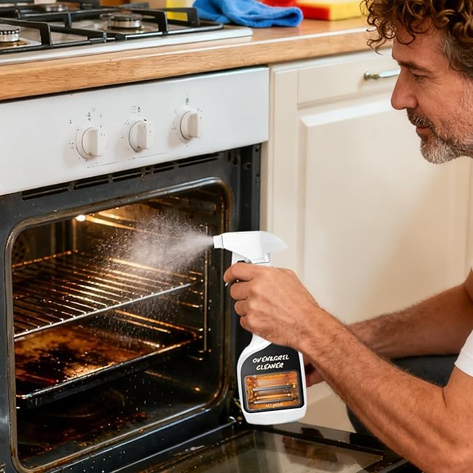 Oven Rack Cleaner | 300ml Degrease Cleaner - Fryer Degreasing Spray | for Homeowners Busy Families Renters To Remove Grease Stain Oil From Microwave Oven Grill Kitchen