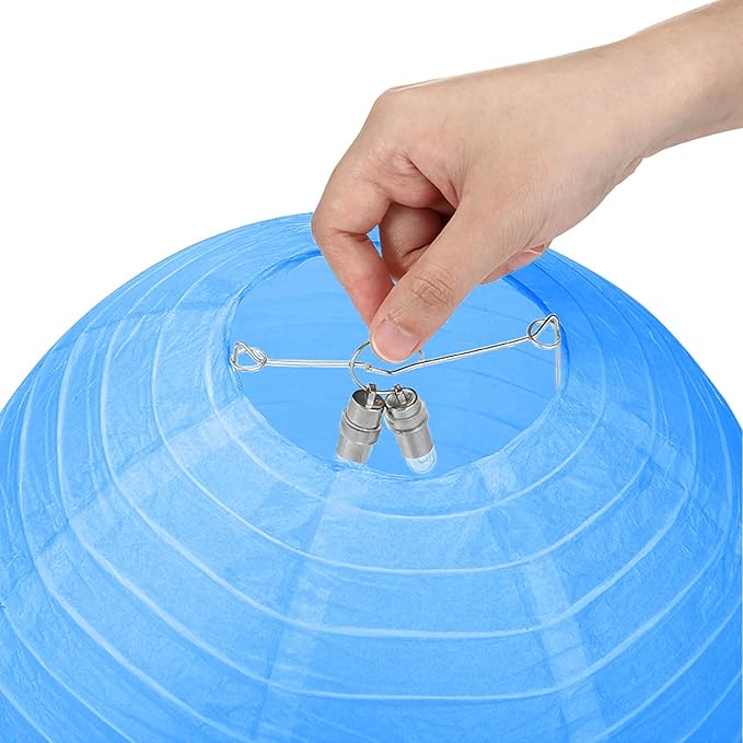 LIHAO 15x Battery Operated Mini LED Lights for Paper Lanterns, Balloons, Party Decorations, Non-Waterproof - Warm White