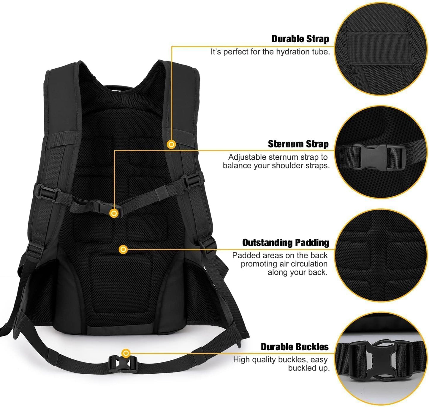 Mardingtop 35L Tactical Backpacks Molle Hiking daypacks for Camping Hiking Military Traveling Motorcycle