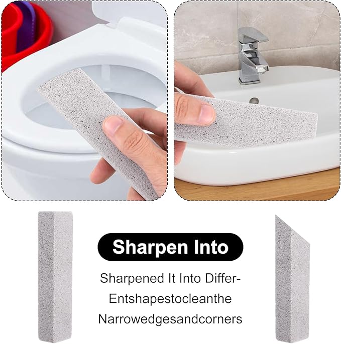 55 Pcs Pumice Stone for Toilet Bowl Cleaning Pumice Scouring Stick Pad Hard Water Stain Remover for Toilet Bathtubs Pool Tile Kitchen Sink Oven Stove Grill Home Bathroom Household