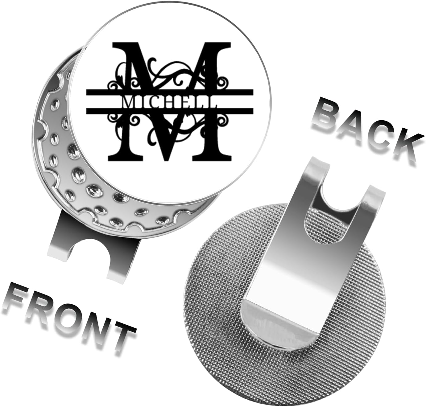 Personalized Golf Ball Markers with Hat Clip