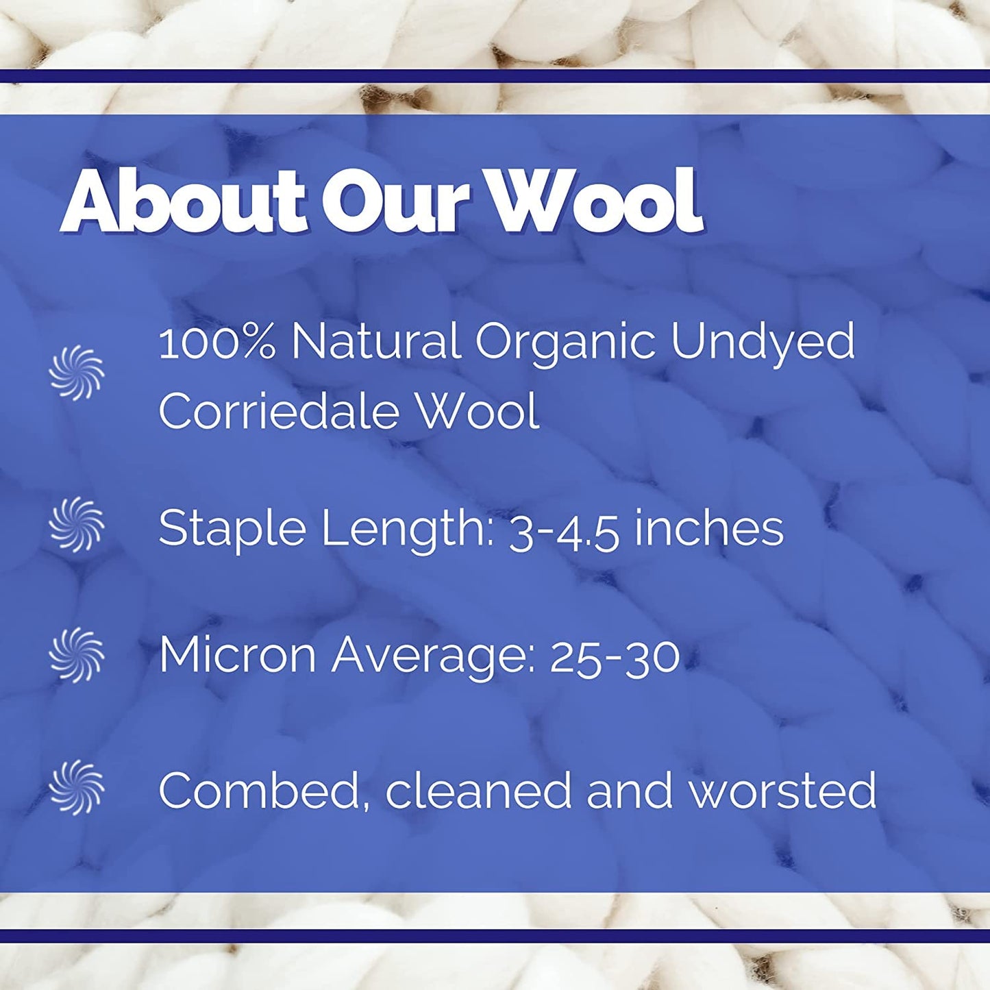 Revolution Fibers Dyed Wool Roving Top | Corriedale Collection of Unspun Fiber | Perfect for Hand Spinning, Needle Felting, Weaving and Crafting (Sandy Beach)