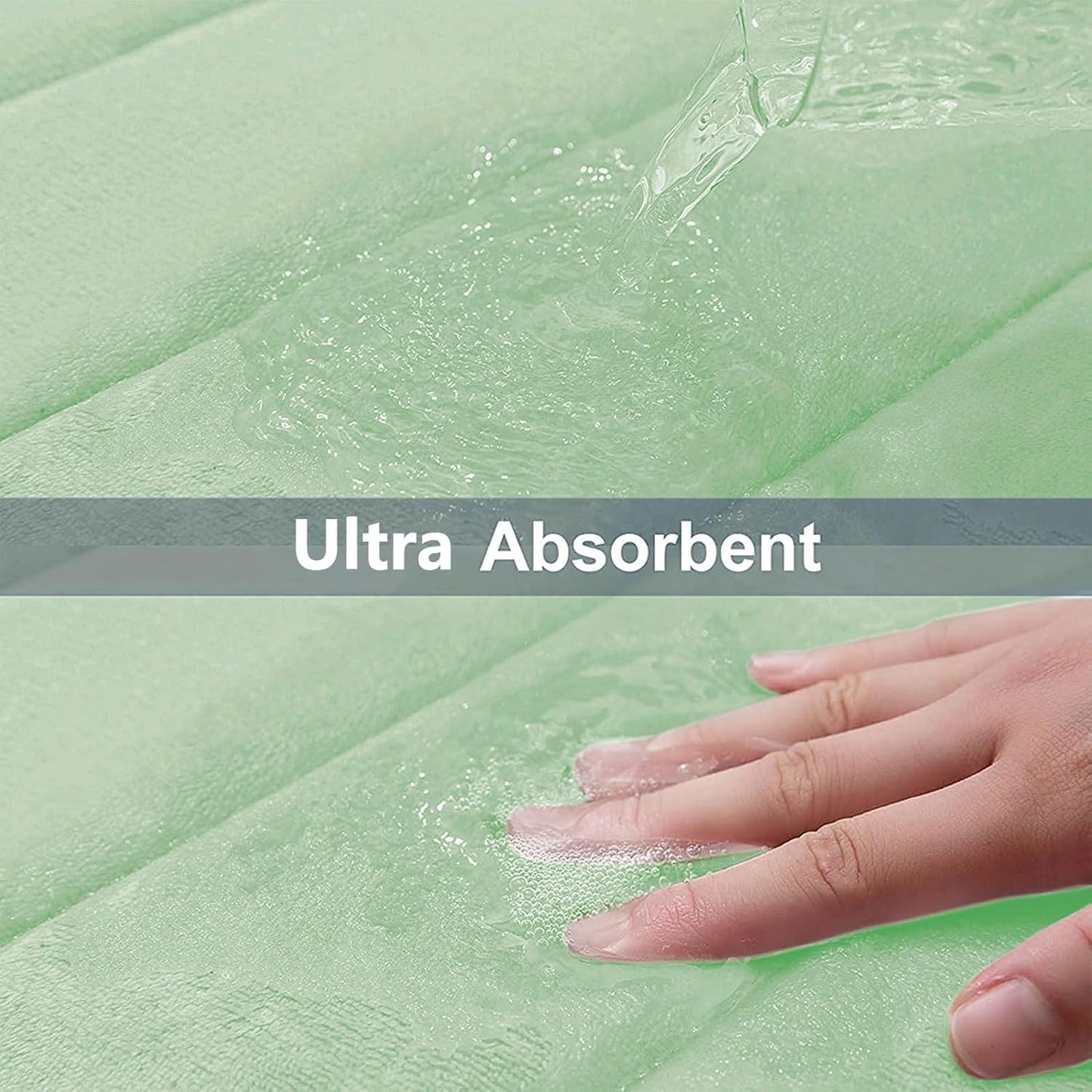 Buganda Memory Foam Bath Mat, 70" x 34", Ultra Soft and Non-Slip Bathroom Rugs, Water Absorbent and Machine Washable Bath Rug Runner for Bathroom, Shower, and Tub, Sage Green