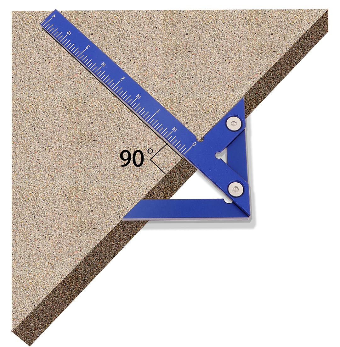 Aluminum Imperial Circle Center Positioning, 45/90 Degree Positioning Ruler, Right Angle Positioning, Centerline Positioning, Multi-Function Arrow Ruler, High-Precision Measuring Ruler,044BL