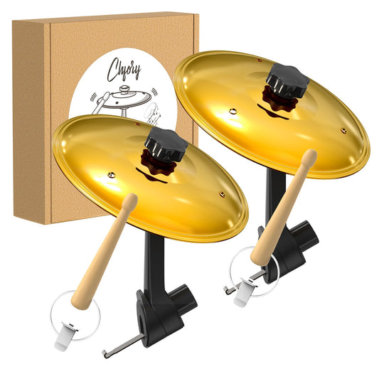 2 Pack Car Cymbal Air Vent, Mini Drum Crash Cymbal Set With Mini Drum Stick, Funny Musical Instruments Gadget For Drummer Music