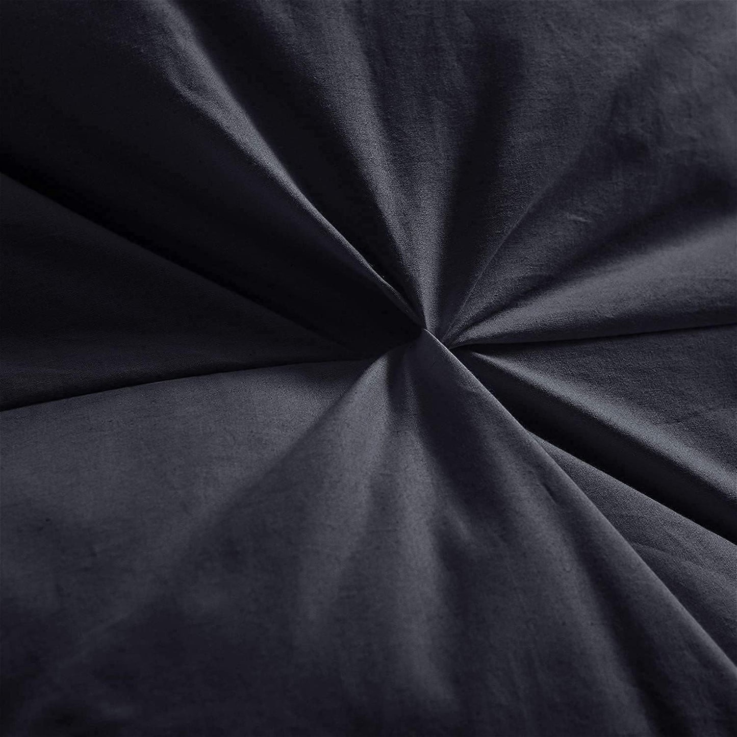 Luxurious Goose Down Feather Fiber Comforter Duvet Insert, Exquisite Pinch Pleat Black Design, Oversize Palatial King 120 x 98, Premium Baffle Box 100% Egyptian Cotton, 90 oz Fill Weight