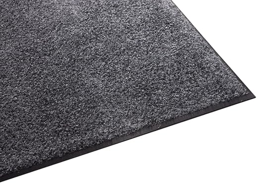 Guardian Platinum Series Indoor Wiper Floor Mat, Rubber with Nylon Carpet, 4'x8', Grey