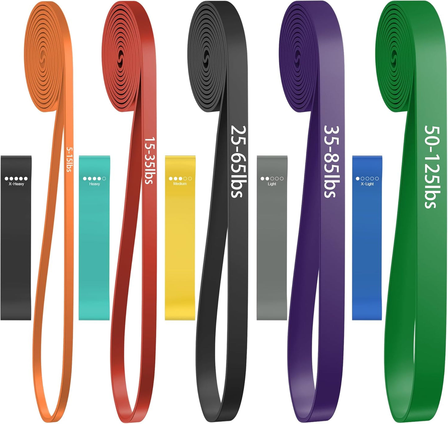 Pull Up Bands, Resistance Bands, Pull Up Assistance Bands Set for Men & Women, Exercise Workout Bands for Working Out, Body Stretching, Physical Therapy, Muscle Training
