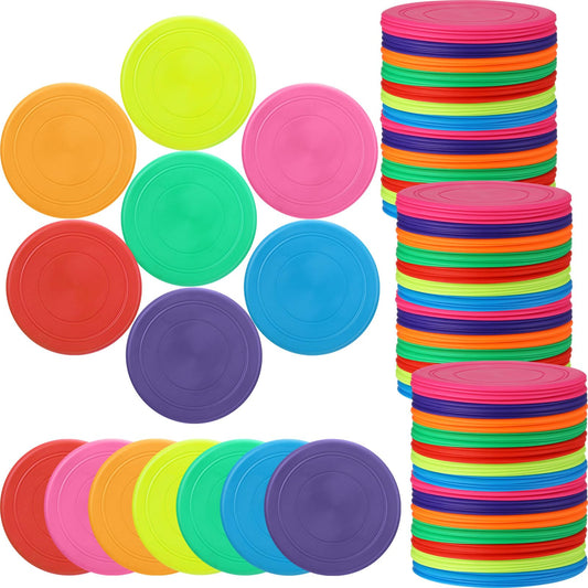 Vinsot 28 Pcs Flying Discs Bulk –7 Inch Flying Discs for Kids Dogs Outdoor Game Toy Kindergarten Teaching Soft Rubber Flyer Disc for Children Adults Sports Party Favors, 7 Colors
