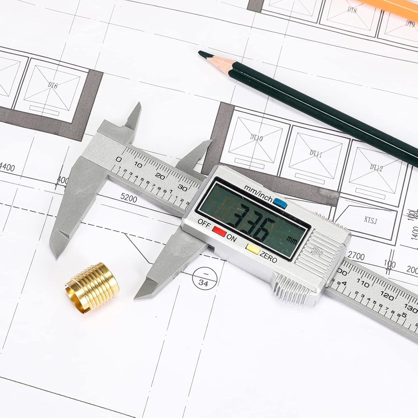 Electronic Digital Caliper, LCD | 0 to 6 inch inch/mm Conversion, Automatic Shutdown Function, Very Suitable for Home/Jewelry/DIY Measurement, etc
