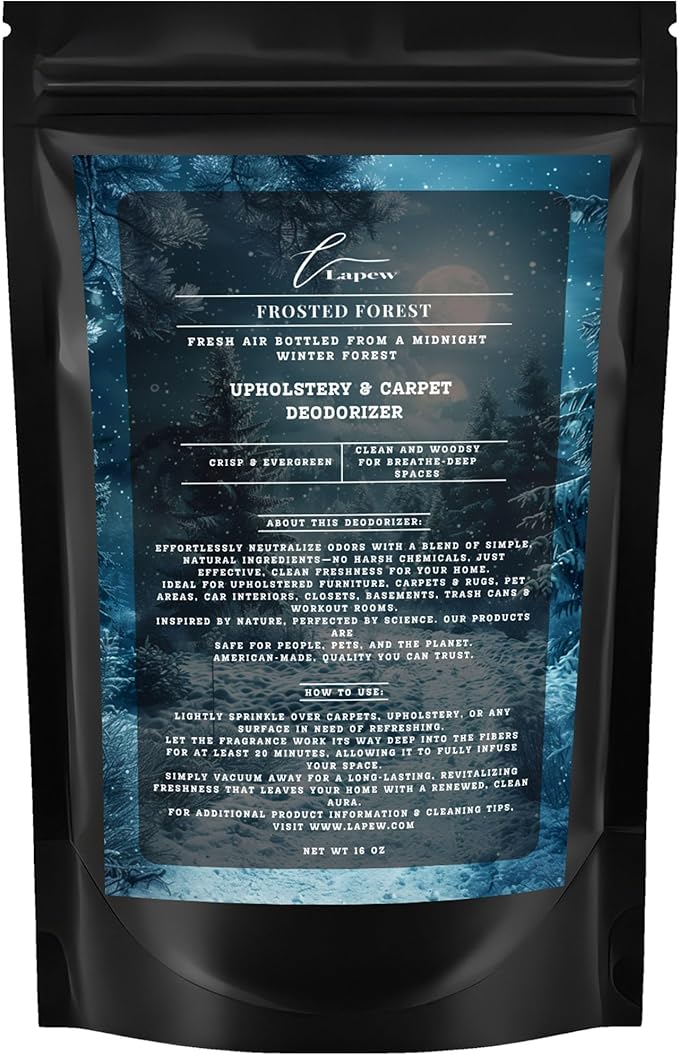 Frosted Forest Carpet Freshener Powder 16 oz | Powerful Odor Eliminator for Home | Upholstery Deodorizer | Carpet Deodorizer | Cat Litter Box