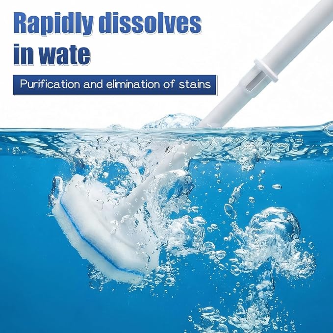 50 PCS Disposable Toilet Scrubber Refill, Toilets Bowl Cleaner Refills Toilet Wand Refill High-Density Fresh Scent and Powerful Cleaning Effect for Bathroom Cleaning Compatible Heads