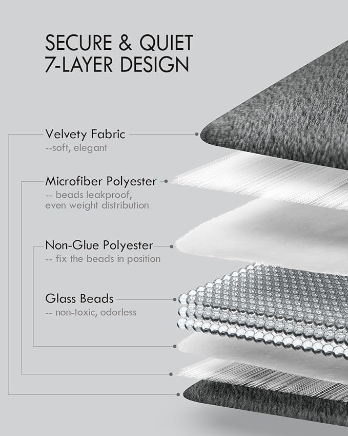 Kaisa Weighted Lap Blanket 5 lbs 41" x 53", Cozy Luxury Crystal Velvet Small Weighted Blanket for Adults, Portable Travel Weighted Blanket for Relaxation, All-Season Blanket, Machine Washable, Gray
