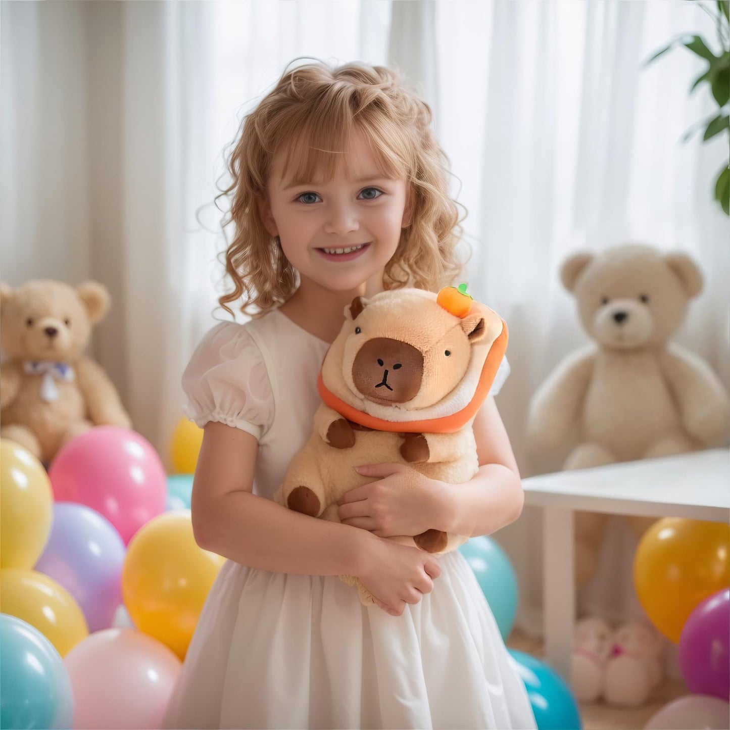 NXNYNZ 12 Inch Cute Capybara Plush Kawaii Soft Capybara Plush Doll Pillow with Bread Capybara Stuffed Aniamls Toys for Girls Children Adults Birthdays Valentines Gift (Capybara Stuffed Animals)
