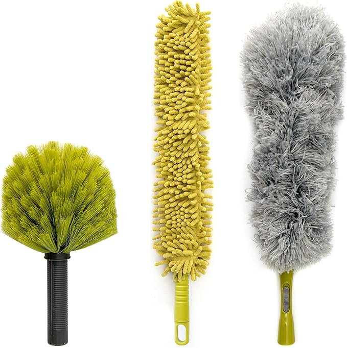 DOCA Telescoping Pole Attachment - Extension Pole for Cleaning, Feather Duster, Window Washing Kit, Paint Roller, Window Squeegee - High Reach Extendable Kit for Indoor & Outdoor - Duster Kit