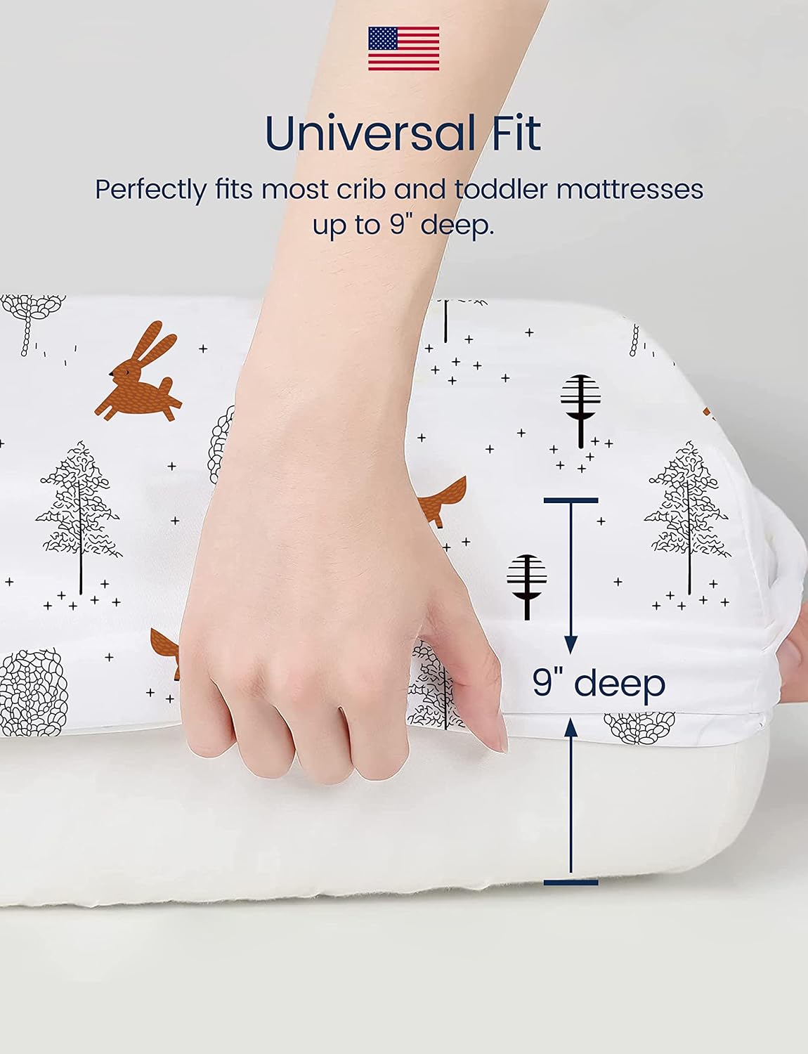 TotAha Botanical Crib Sheets Netural for Girls Boys, Premium Soft Boho Crib Mattress Fitted Sheet, Ultra Breathable Baby Sheets, Super Stretchy Baby Bed Sheets 28x52x9 Extra Deep Pocket
