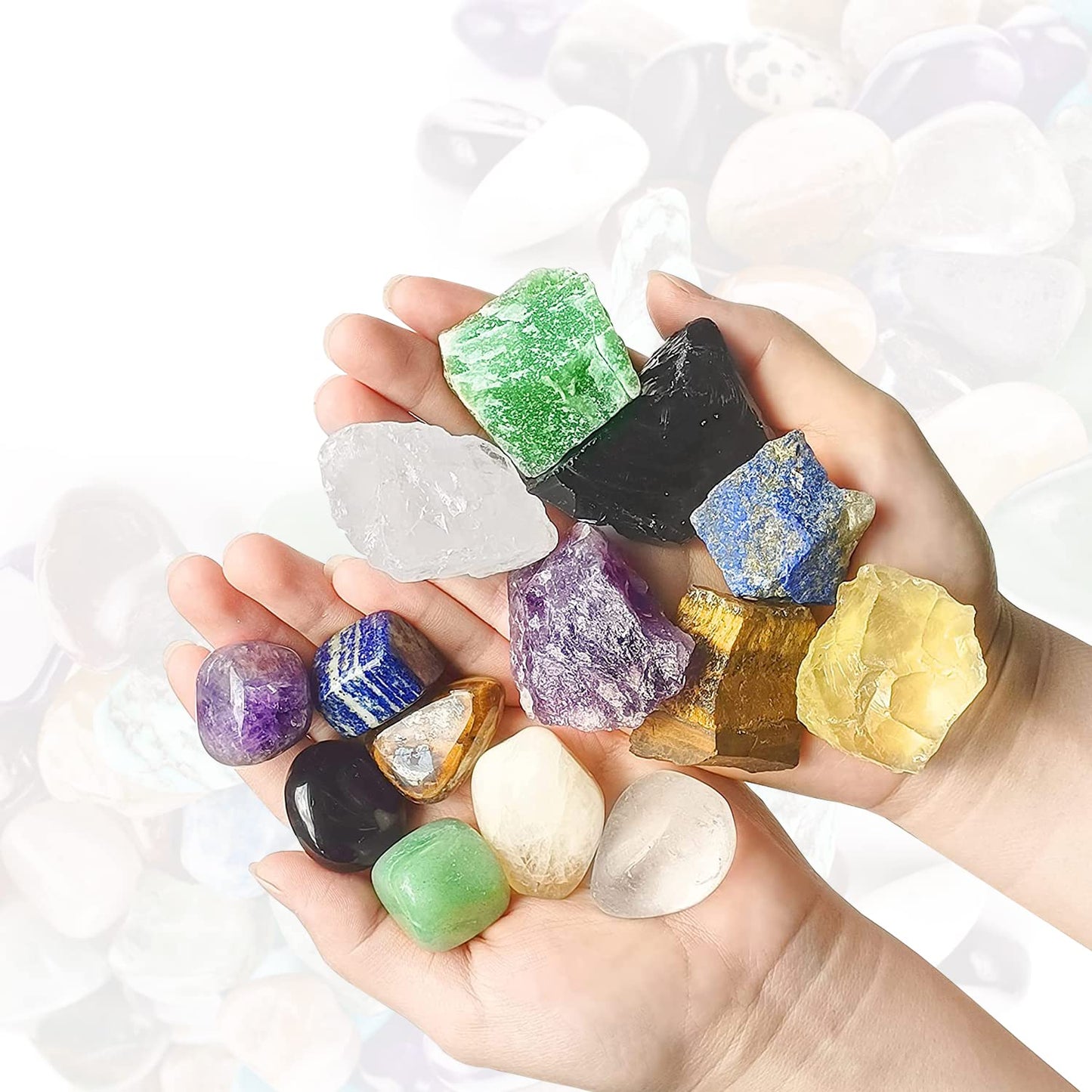 Green Ruby Zoisite Healing Crystal Stones, 1.25-2.0" Large Reiki Healing Gemstones Natural Tumbled Polished Stones for Energy Witchcraft Therapy Meditation