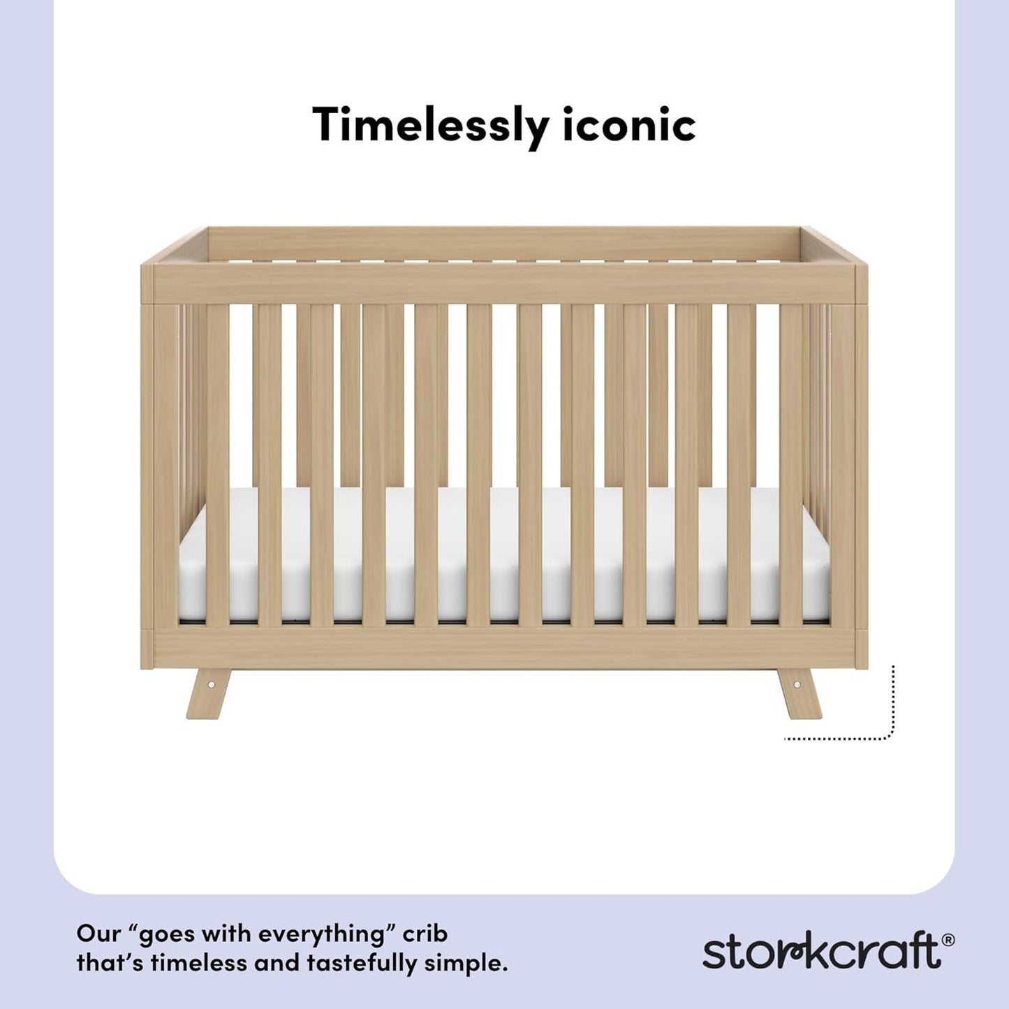 Storkcraft Beckett Grow-with-Me Convertible Crib (Driftwood) – GREENGUARD Gold Certified, Converts to Toddler Bed & Daybed, Fits Standard Crib Mattress, Easy-to-Assemble