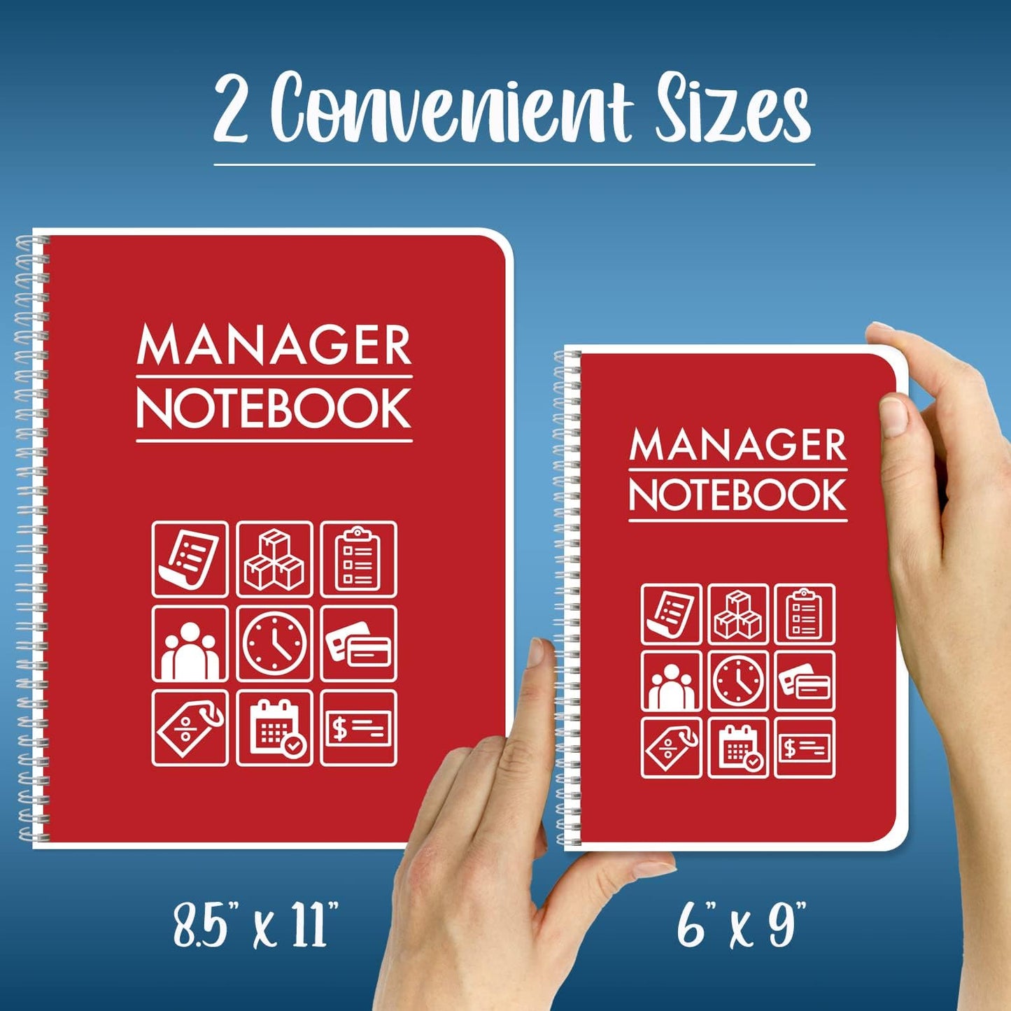 BookFactory Manager Notebook Manager's Log Book Planner Management Logbook - Wire-O, 100 Pages, 8.5'' X 11'' (Made in USA)