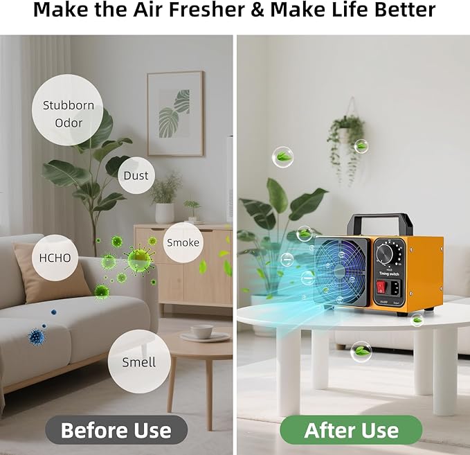 HHGM 9000 Million Dual-Fan Negative Ion Air purifier Odor Eliminator Air Purifiers Filterless Ionizers Air Freshener Air Cleaners for home, Office, Dust, Pets, Smoke