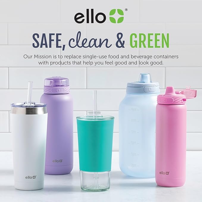 Ello Color Lock 3-Pack 4oz Reusable Glass Condiment Containers with Screw-on Leak-Proof Lid, Perfect for Salad Dressing Sauce Dips, Lunchbox Picnic, BPA-Free, Purple Rain