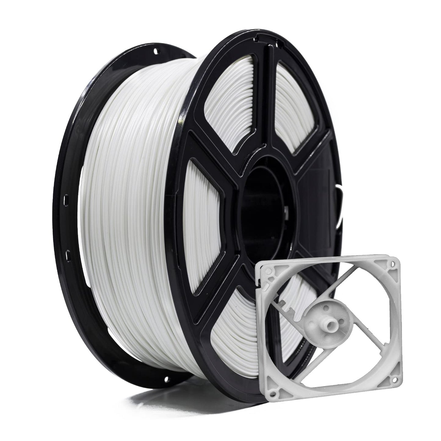 FLASHFORGE ABS Pro Filament 1.75mm White, 3D Printer Filament 1kg (2.2lbs) Spool-Dimensional Accuracy +/- 0.02mm, Hot Deformatio