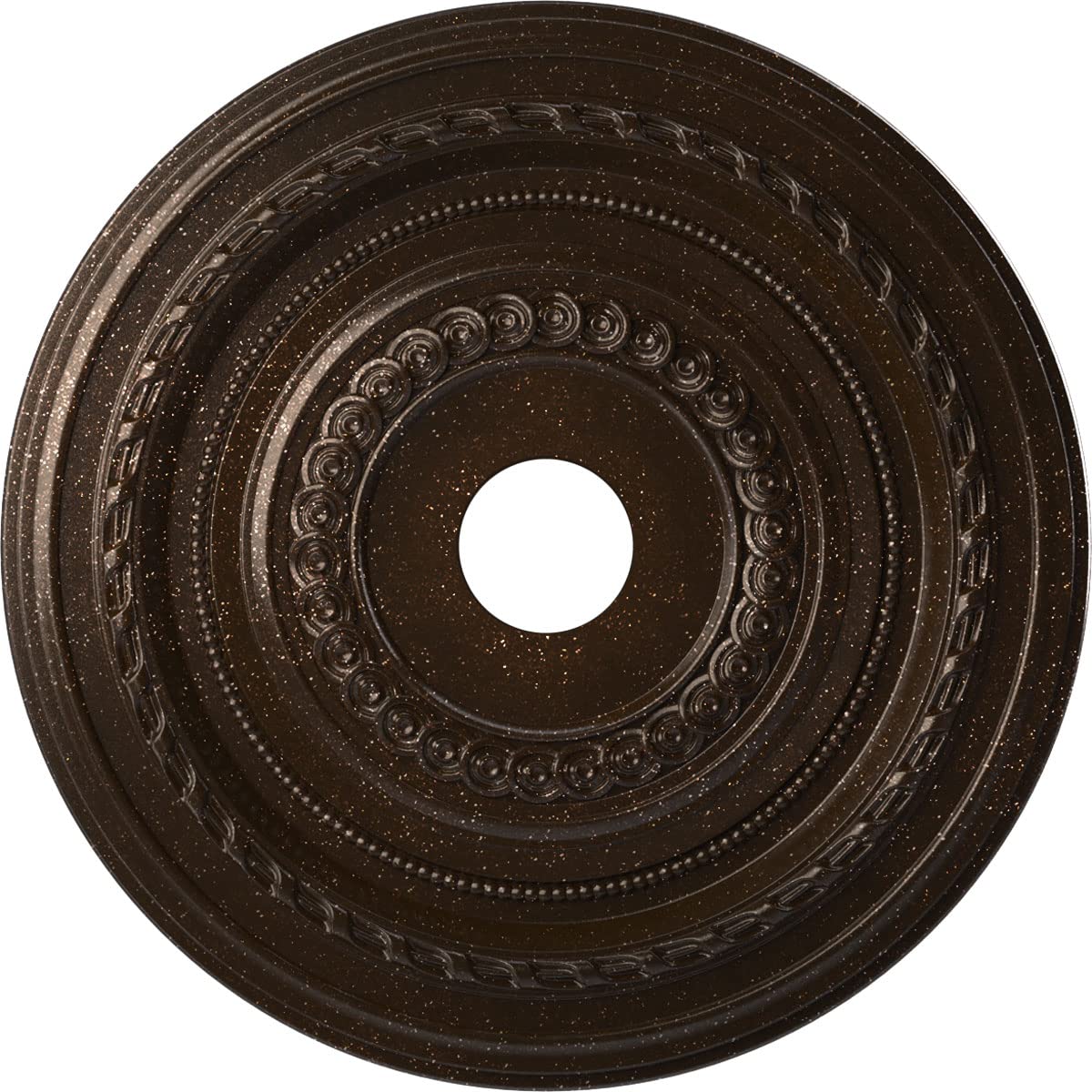 Ekena Millwork Cmp22Coamb Cole Thermoformed Pvc Ceiling Medallion (Fits Canopies Up To 6), 22Od X 3 1/2Id X 1P, Textured Metalli