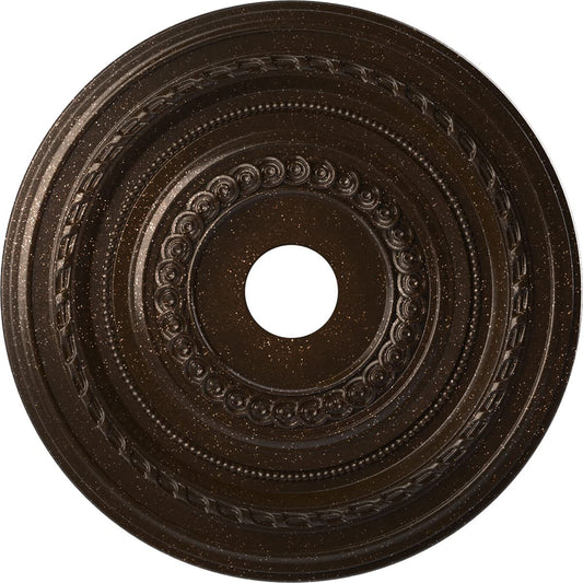 Ekena Millwork Cmp22Coamb Cole Thermoformed Pvc Ceiling Medallion (Fits Canopies Up To 6), 22Od X 3 1/2Id X 1P, Textured Metalli