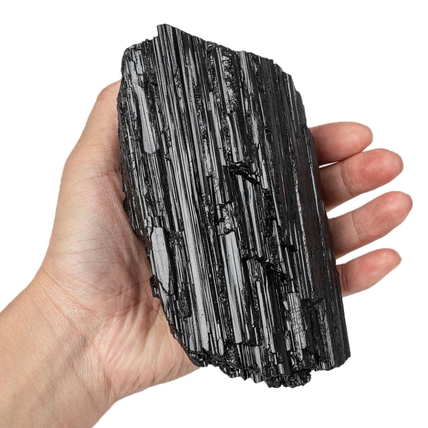 SMOHEAL Large Raw Black Tourmaline Crystal Natural Rough Stone Healing Crystals for Meditation Reiki Energy Decoration 2-3lbs