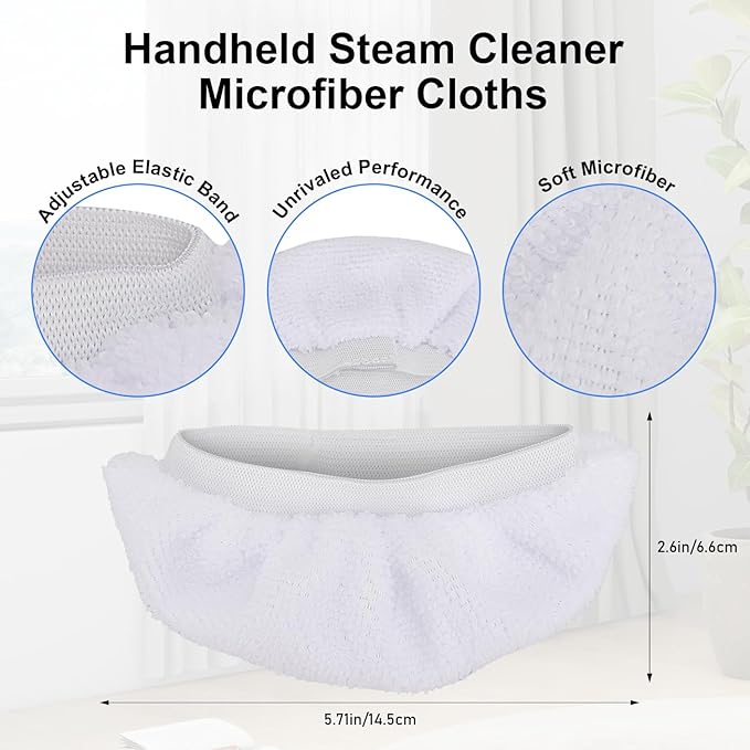 GreeSuit Microfiber Steam Mop Pads Compatible with Rvwsx & KGHKGH & Sprobil Steam Mop, Washable & Reusable Microfiber Steam Mop Cloth for All Types of Surfaces