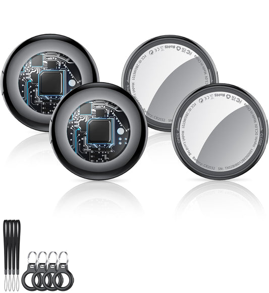 2025 New [Apple MFi Certified] (iOS Only) Air Tracker Tags-4 Pack, Bluetooth Tracker for Apple Find My, Replaceable Battery, Key