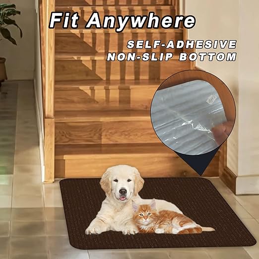 Stair Treads for Wooden Steps, Non-Slip Stair Runner Indoor Outdoor Stair Tread Landing Mats Covers Pads, 31" x 31"Matching Staircase Step Runner for Elders, Kids and Pets (31" X 31", Brown)
