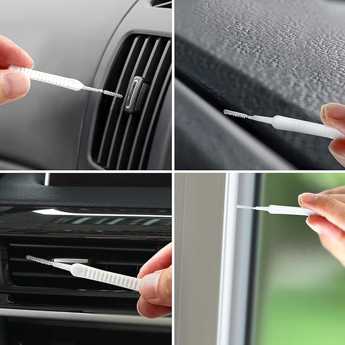 Patelai 60 Pcs Mini Shower Head Cleaner Brush Anti Clogging Nylon Cleaning Brush Multifunctional Shower Head Cleaner Nozzle for Window Slot, Phone, Keyboard, Car Vent, Little Gaps, 3D Printer Opening