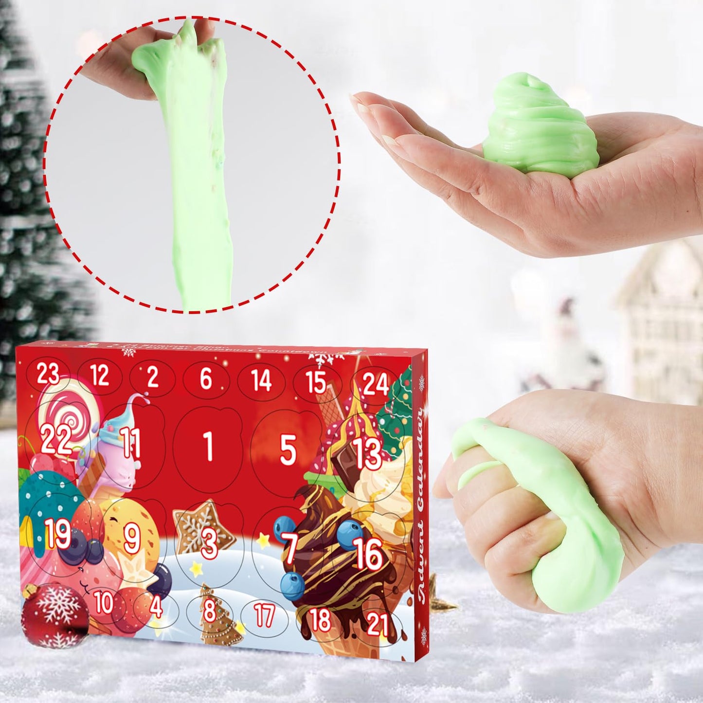 24 Pack Slime Kit with 14 Cute Charms, 10 Slime Blind Box, DIY Sensory Toys for Kids 4-12 Boys Girls, Birthday Party Favors Gift Bag Fillers & Holiday Gifts