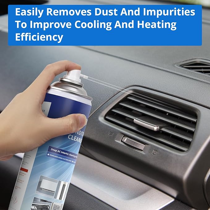 Air Conditioner Cleaner, Professional Cleaner Foam Spray, Foaming Coil Cleaners for AC Unit, Heating, Refrigerator, Multifunctional Cleaner Spray Bottle Breaks Down Dirt, Dust and Grease 2 Pack