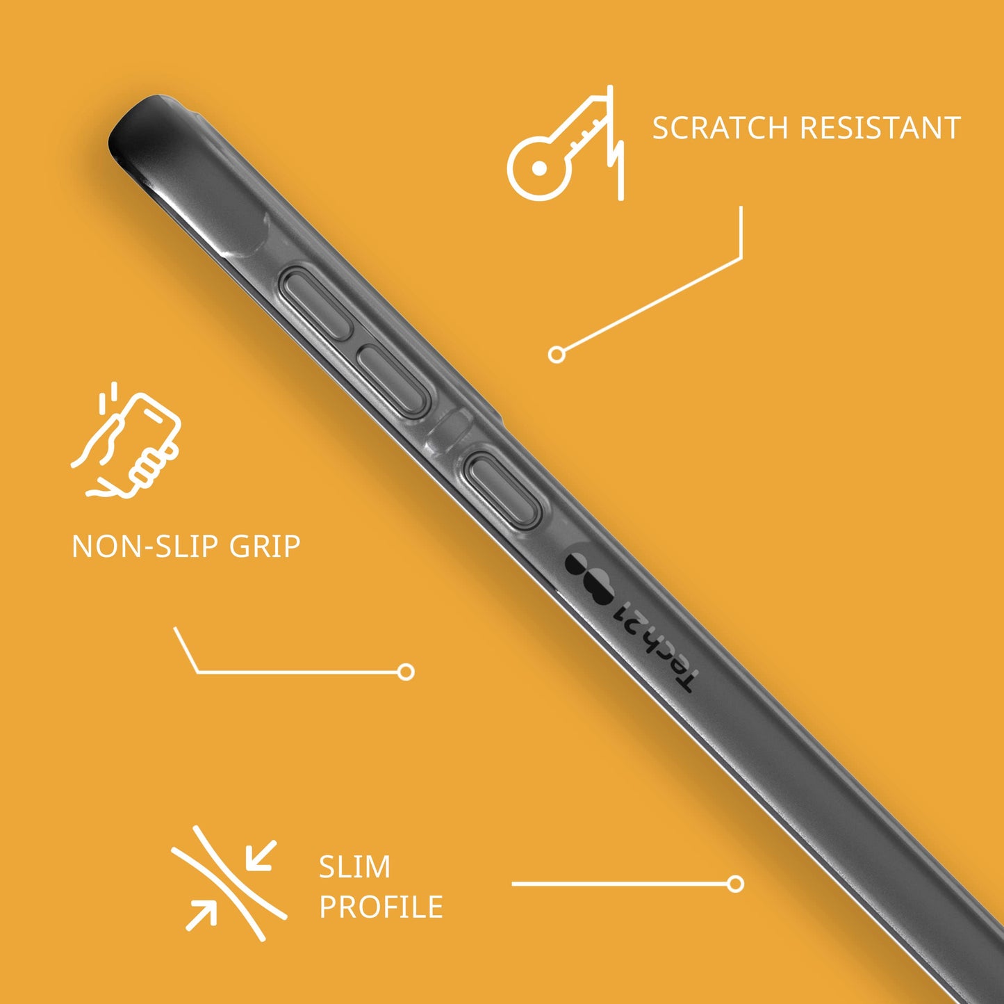 Tech21 Evo Check For Samsung Galaxy S23 Plus - Smokey Black 16Ft Drop Protecion Shockproof Shock-Resistant And Scratch-Resistant