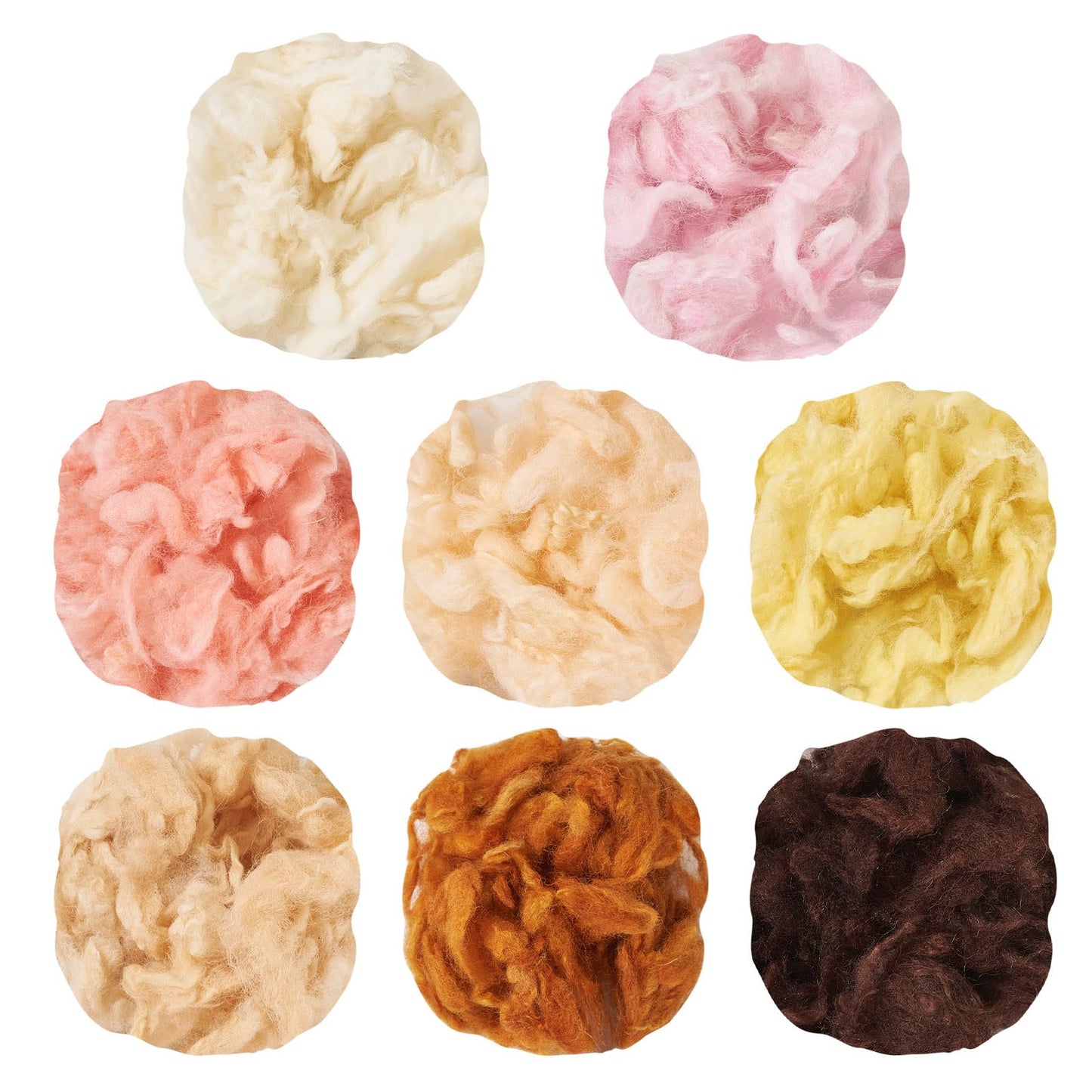 Sparkeads Wool Roving Yarn for Needle Felting Curly Soft Fibre Wool Supplies for DIY Hand Spinning Weaving Beginners Adults Handmade Flowers Felted Animal 40 G
