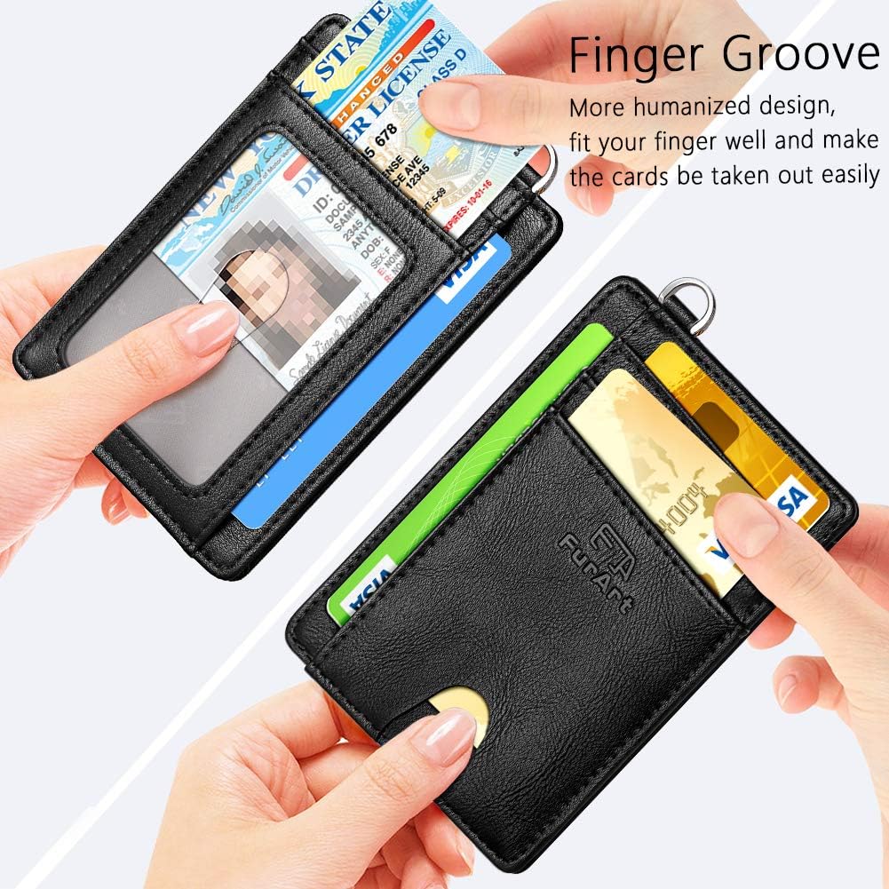 FurArt Slim Minimalist Wallet, Front Pocket Wallets, RFID Blocking, Credit Card Holder for Men & Women