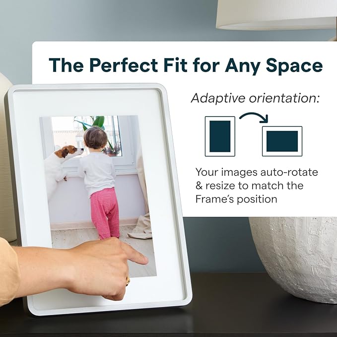 Skylight Digital Picture Frame 2 – 10" Full HD Wi-Fi Touch Screen, 16GB Digital Photo Frame, Load Photos & Videos Directly from Phone, Anti-Glare – Personalized Gifting, Aluminum Metal Shadow Box